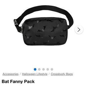 NWT Black Bat Fanny Pack